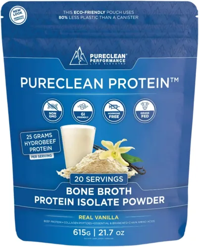 Proteína PureClean – 17.64 oz de carne de res + polvo aislado de colágeno | Cero rellenos | Rico en EAA, BCAA, glicina y prolina para músculos,