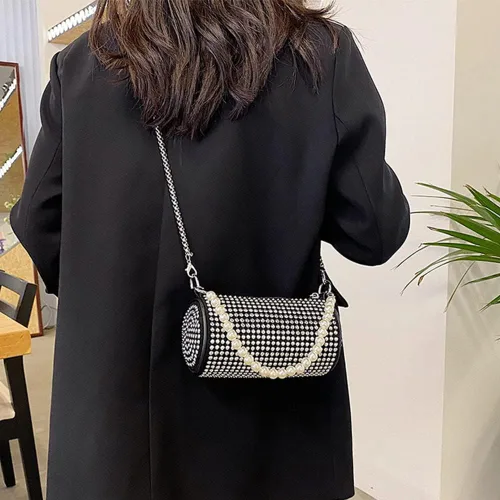 Miniatura 2 de JBB Rhinestone Clutch Purses For Women Glitter Purse Bling Evening Handbags Chain Strap Mini Party Bag Small