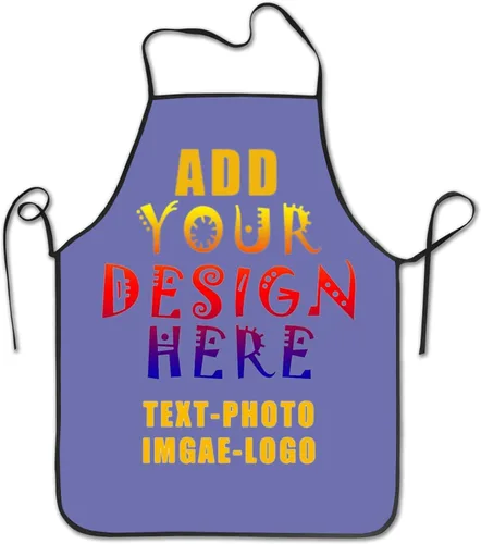 Miniatura 37 de Delantal personalizado personalizado para mujeres y hombres, delantales de cocina para cocinero, nombre personalizado, texto, logotipo, imagen