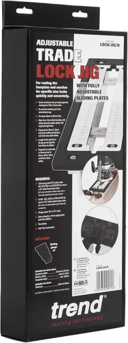 Miniatura 4 de Trend Plantilla de cerradura comercial ajustable para placas frontales de cerradura de mortaja y pestillo, LOCK/JIG/B, Negro