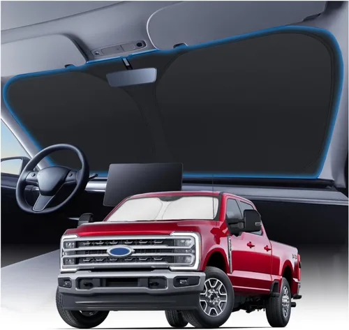 Miniatura 140 de KUST - Parasol plegable para parabrisas para Ford Ranger, accesorios 2019-2025 2026, parasol personalizado para ventana, protector solar plegable