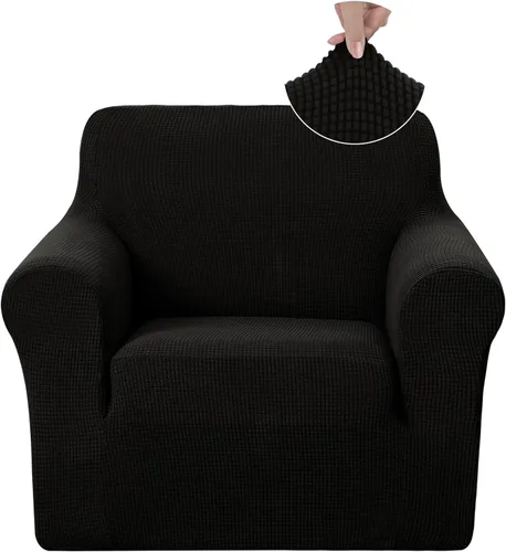 Miniatura 49 de U-NICE HOME Funda elástica para sofá, lavable, protector de muebles para sofá de 3 cojines, apta para mascotas (sofá, gris)
