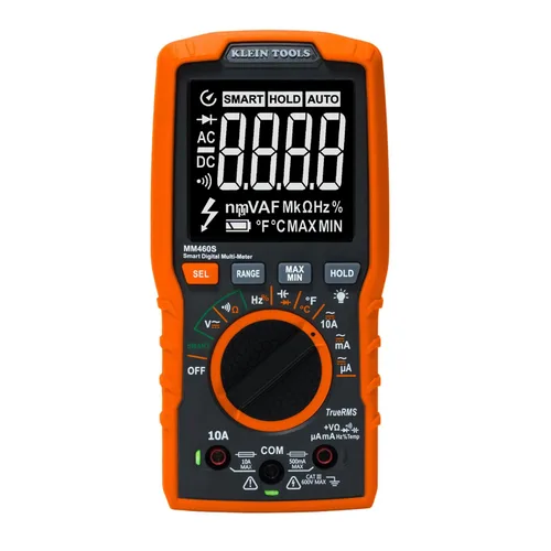 Miniatura 18 de Klein Tools ET270 Multímetro digital de rango automático, CA/CC, resistencia, continuidad, probador de receptáculo GFCI con cables de prueba y cable