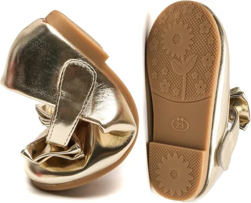 Miniatura 5 de DADAWEN Zapatos de vestir Mary Jane para niñas, con lazo frontal, bailarina, zapatos planos de princesa, boda, fiesta, escuela
