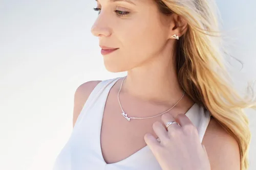 Miniatura 2 de Altitude Boutique Collar de montaña nevada para mujeres amantes de la naturaleza, esquiadores, excursionistas campistas (oro, plata, oro rosa)