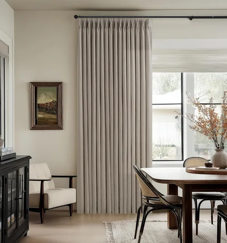 Miniatura 54 de TWODRAPES Cortinas de Lino Plisadas con Pinza Beige Blancas de 54 Pulgadas de Largo 2 Paneles para Comedor Cocina Dormitorio Plisadas Semi
