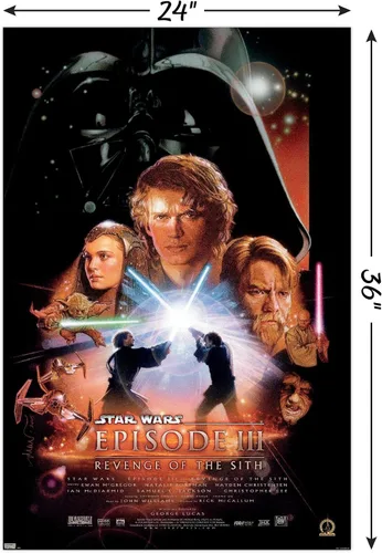 Miniatura 3 de Trends International 24X36 Star Wars: La Venganza de los Sith - Póster de Pared de Una Hoja, 24.00" x 36.00", Versión Sin Marco