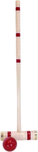 Miniatura 3 de Amish artesanía Deluxe 8 jugadores Croquet Juego, madera de arce
