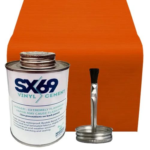 Miniatura 9 de SX 69 Kit de reparación de vinilo Kit de reparación de casa inflable Rojo Incluye adhesivo de 4 onzas y rollo de vinilo para reparaciones
