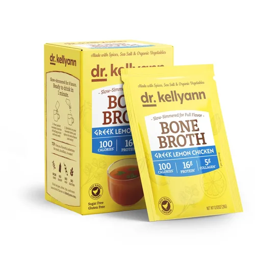 Miniatura 13 de Dr. Kellyann Paquetes de caldo de hueso de pollo al romero asado (7 porciones) – 0.63 oz de proteína, colágeno alimentado con pasto, apto para dieta