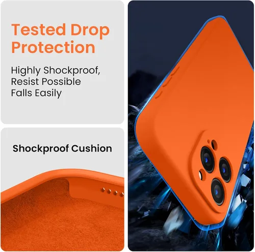 Miniatura 4 de FireNova Funda diseñada para iPhone 15 Pro, funda de silicona mejorada [protección de cámara], forro interior de microfibra antiarañazos, 6.1