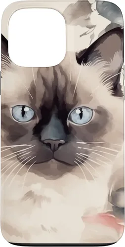 Miniatura 22 de Funda para iPhone 11 Pro Max Ragdoll Cat Roses Flower Watercolor Ragdoll Lover