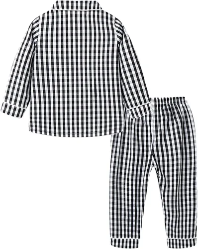 Miniatura 2 de Mud Kingdom Conjunto de pijama Boutique para niñas y niños, ropa de dormir de manga larga con cuello