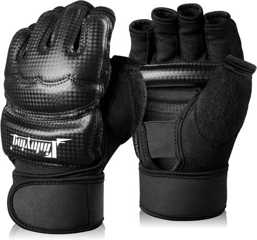 Xinluying Saco de boxeo artes marciales mixtas Sparring Grappling Muay Thai Taekwondo entrenamiento guantes de piel sintética – Muñequeras