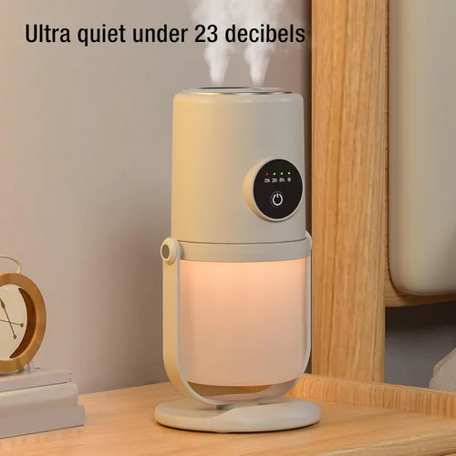 Miniatura 3 de Mini humidificador portátil, humidificadores de niebla fría de 10.1 fl oz con soporte, humidificador de escritorio USB silencioso con 2 modos