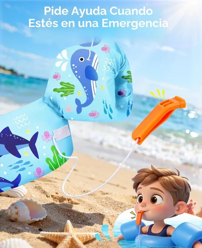 Miniatura 6 de HeySplash Chaleco de Natación para Niños, Flotadores de Piscina para Niños Pequeños, Chaleco de Natación para Niños con Correa Ajustable, Chaqueta R