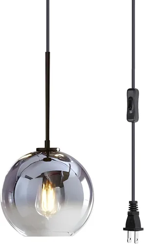 Miniatura 13 de KCO Iluminación Globo Lámparas Colgantes Gradient Cristal Dorado Lámpara Colgante Moderna Cocina Isla Iluminación Vintage Lámpara colgante Lámpara
