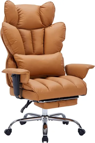 GarveeHome SP-VC-Silla de oficina grande y alta, color marrón