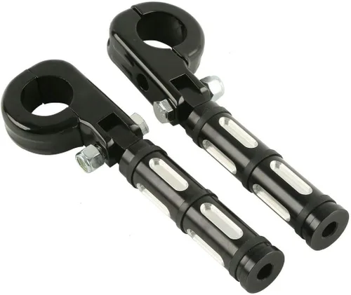 Miniatura 24 de Green-L Estriberas universales para motocicleta de 1 1/4 pulgadas con abrazadera P para Harley Sportster Softail Dyna Touring Road King Street Glide