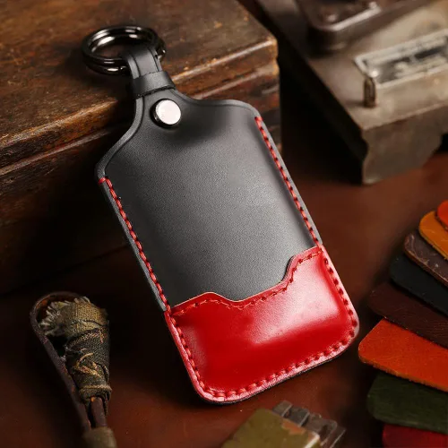 Miniatura 3 de SANRILY Hecho a mano para Renault Key Cover Kadjar Megane 4 IV Clio Duster 2 (2018) Koleos 2 Keyless Full Protector Cuero Smart Key Case con llavero