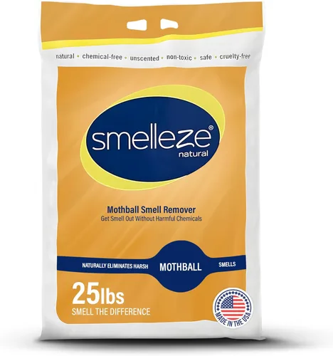 SMELLEZE Desodorizador eliminador de olores natural: 25 lb. Los gránulos de bolsa se ocupan de los olores malolientes