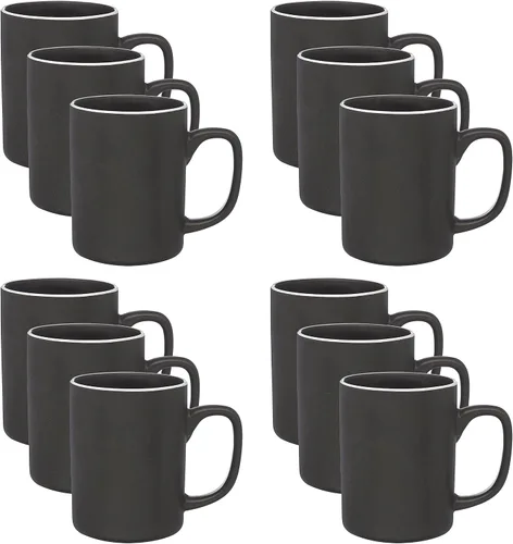 Miniatura 17 de Juego de 12 tazas personalizadas de cerámica mate El Grande de 20 onzas, paquete personalizado a granel, perfectas para té, espresso, capuchino