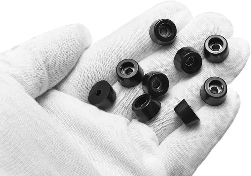 Miniatura 5 de uxcell 10 piezas topes de goma, almohadillas redondas de 0.28 pulgadas de alto x 0.51 pulgadas de ancho con arandela de acero inoxidable y tornillos