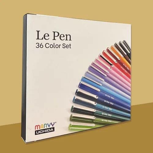 Miniatura 3 de Uchida Le Pens - Juego de bolígrafos multicolor de 36 colores, bolígrafos Le Pen para diario, bolígrafos finos a prueba de manchas para escribir