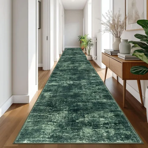 Miniatura 1209 de IOHOUZE Alfombra abstracta lavable de 3 x 12 pies para pasillos, antideslizante para cocina, camino de entrada de lana sintética para interiores