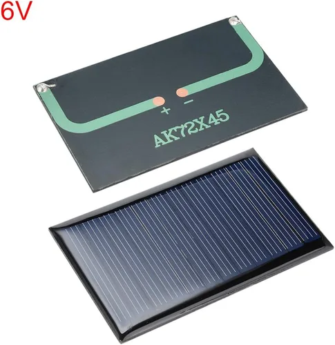 Miniatura 2 de uxcell® 5 unids 6 V 60 mA Poly Mini módulo de panel de célula solar DIY para juguetes ligeros cargador 2.835 in x 1.772 in