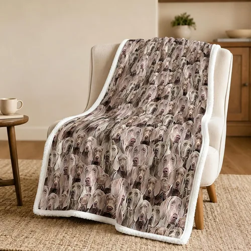 Miniatura 34 de BlessLiving Golden Retriever - Manta con patrones densos de perros, manta de forro polar Sherpa para sofá cama, manta suave y acogedora