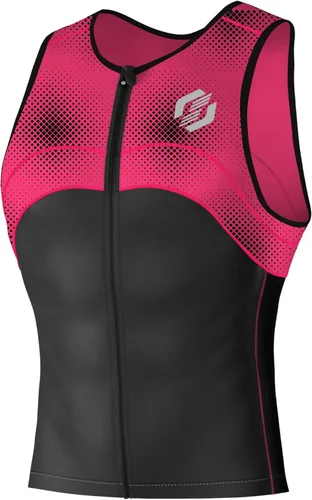 Miniatura 9 de SLS3 Tri Top Hombre - Camiseta de triatlón sin mangas para hombre - Material PRO Premium FX - Camisas de triatlón de 3 bolsillos para hombre