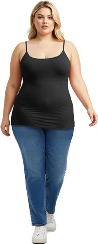 Miniatura 62 de Emmalise Camisola larga casual básica para mujer, con tirantes ajustables, top en capas