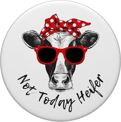 Miniatura 3 de Not Today Heifer - Gafas de sol con diseño de vaca, color blanco y negro