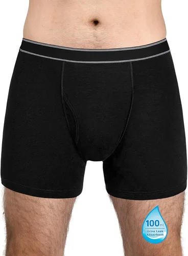 Miniatura 13 de Ropa interior lavable para incontinencia para hombre, calzoncillos bóxer de algodón, 3.4 fl oz de absorción, ropa interior a prueba de fugas