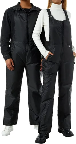 Miniatura 6 de Pivanzore Pantalones de esquí para mujer, overol de nieve sin mangas, impermeable, resistente al viento, aislado, para invierno, cálido