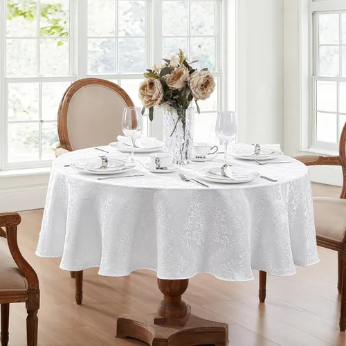 Miniatura 8 de Elrene Home Fashions Caiden Elegance - Servilleta, diseño de Damasco Plata