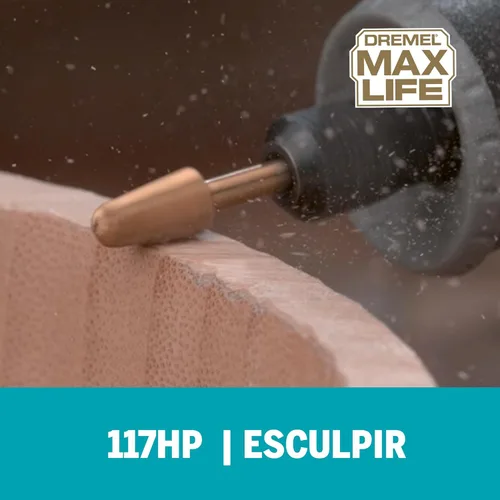 Miniatura 4 de Dremel 117HP Max Life 1/4" (6.4mm) Broca de tallado rotativa de alto rendimiento, paquete de 2
