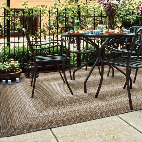 Miniatura 118 de Alfombra ovalada trenzada gris humo de 20 x 30 pulgadas, lavable para interiores y exteriores, decoración campestre para cocinas y entradas