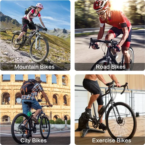 Miniatura 7 de OUXI Asiento de Bicicleta Cómodo Sillín de Bicicleta de Gel Cómodo de Repuesto Suave Acolchado con Absorción de Impactos Impermeable para MTB Negro