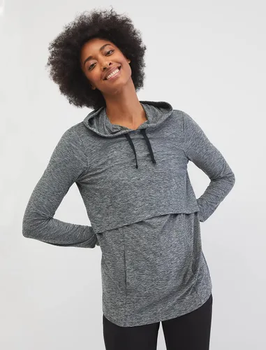Miniatura 3 de Motherhood Maternity Sudadera con capucha de lactancia para mujer