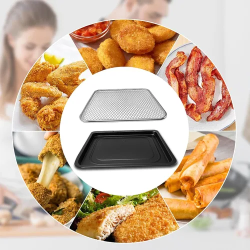 Miniatura 7 de Accesorios para freidora de aire Chefman de 12 cuartos de galón 6 en 1 horno de convección digital de encimera, bandeja de goteo de freidora de aire
