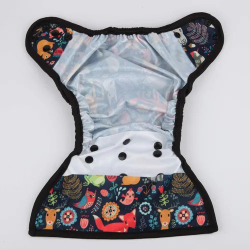 Miniatura 4 de Pañal para bebé, talla única, 8 libras a 36 libras (búho conejo zorro)