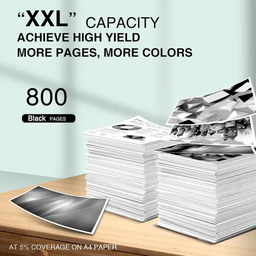 Miniatura 3 de 564XL - Cartuchos de tinta negros para impresoras HP (6 negros), alto rendimiento para cartuchos de tinta HP 564XL para HP Ink 564 funciona