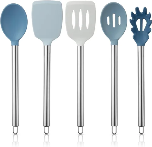 Miniatura 14 de COOK WITH COLOR Juego de utensilios de cocina de silicona, juego de utensilios de cocina, utensilios de cocina de silicona fáciles de limpiar, Rojo