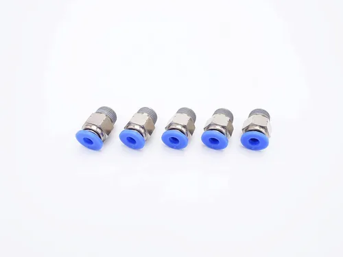 Miniatura 13 de Accesorio de conexión de empuje 5/32" Tubo OD x 10-32 UNF rosca macho, Conectores neumáticos de aire y agua de empuje rápido rectos para macho