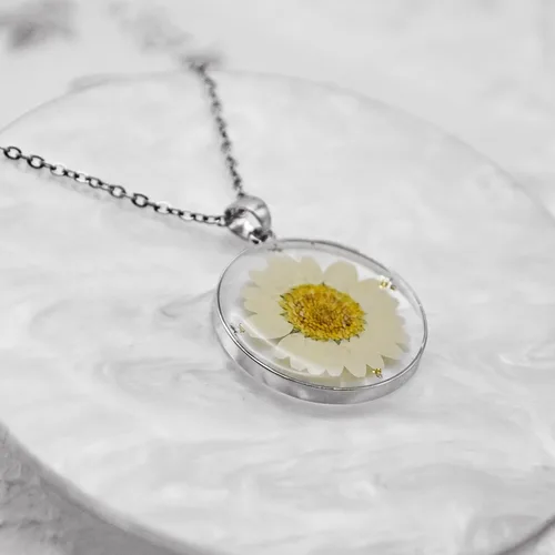 Miniatura 62 de Pressed Flower Necklace Gift for Women Personalized Handmade Necklaces Birth Flower Necklace