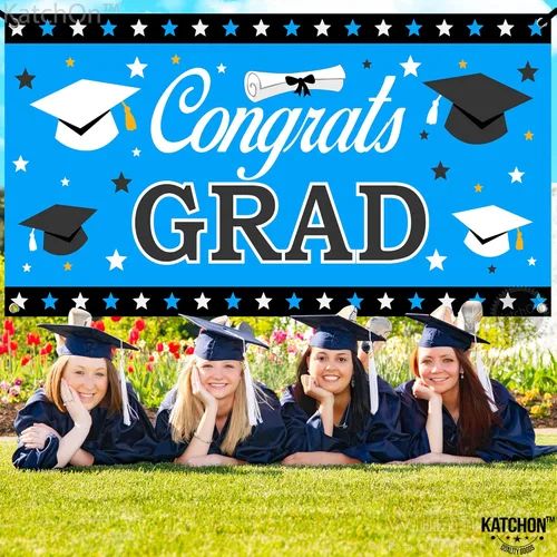 Miniatura 2 de KatchOn, Cartel de graduación XtraLarge de felicitaciones – 72 x 44 pulgadas, pancarta de graduación Fondo de felicitaciones Decoración