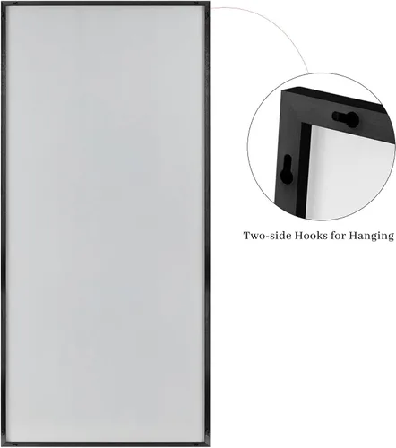 Miniatura 6 de KIAYACI Espejo de gran tamaño de longitud completa, espejo de pared inclinado, espejo grande para colgar en la pared, espejo horizontal o vertical