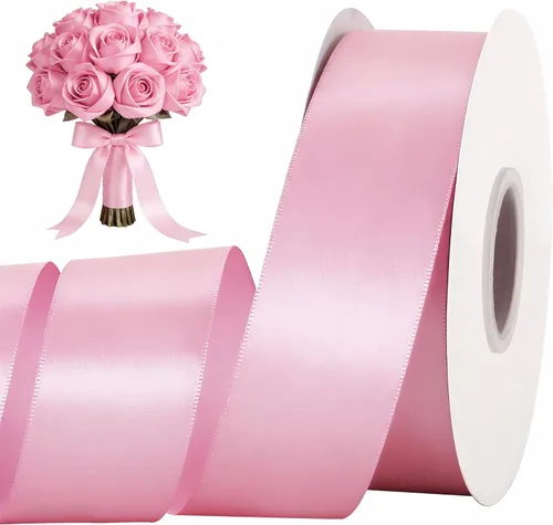 Miniatura 29 de TONIFUL 1-1/2 Pulgadas (40mm) x 100 Yardas de Cinta de Satén Verde Oscuro Ancha de Tela Sólida para Envolver Regalos, Cinta para Silla, Cinta